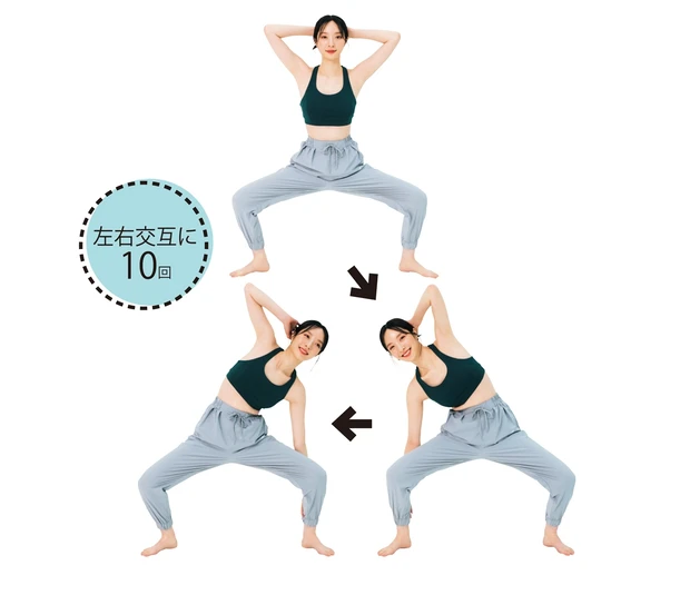 ＜脂肪燃焼＞足首タッチ