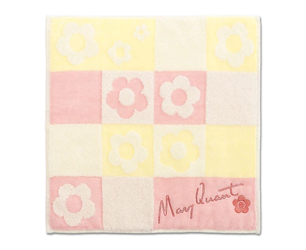 ハンカチ プレゼント おすすめ タオル マリークワントカラーブロックデイジー2 ミニタオル(イエロー)