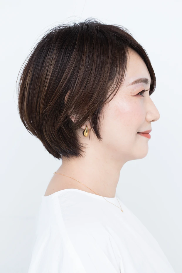 小顔 小顔ヘア えらはり ショート