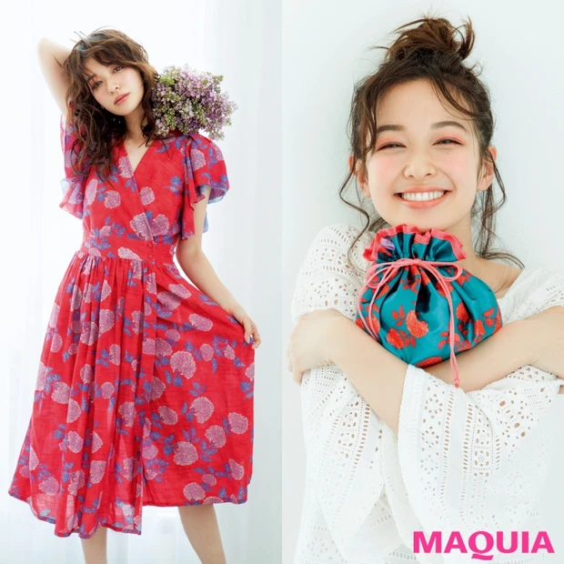 マキア7月号でコラボポーチが付録に! ヴェルニカ.の新作ドレスに映える旬…