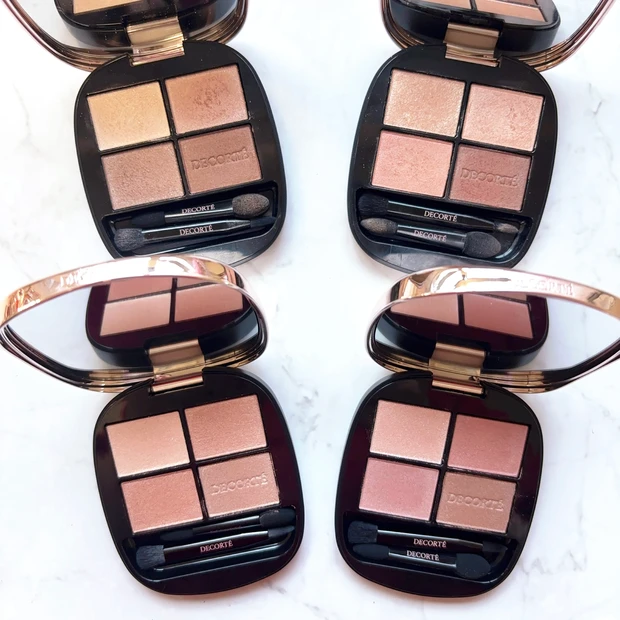 コスメデコルテ「スキンシャドウ デザイニング パレット」の新色と定番色を比較
