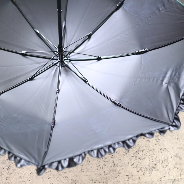 サンバリア100 折りたたみ日傘 ２段折 フリル