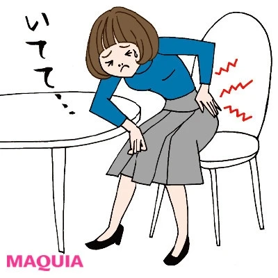 【猫背予防にも! 簡単ストレッチまとめ】肩こり放置でどうなる? ⑤腰痛の発症_