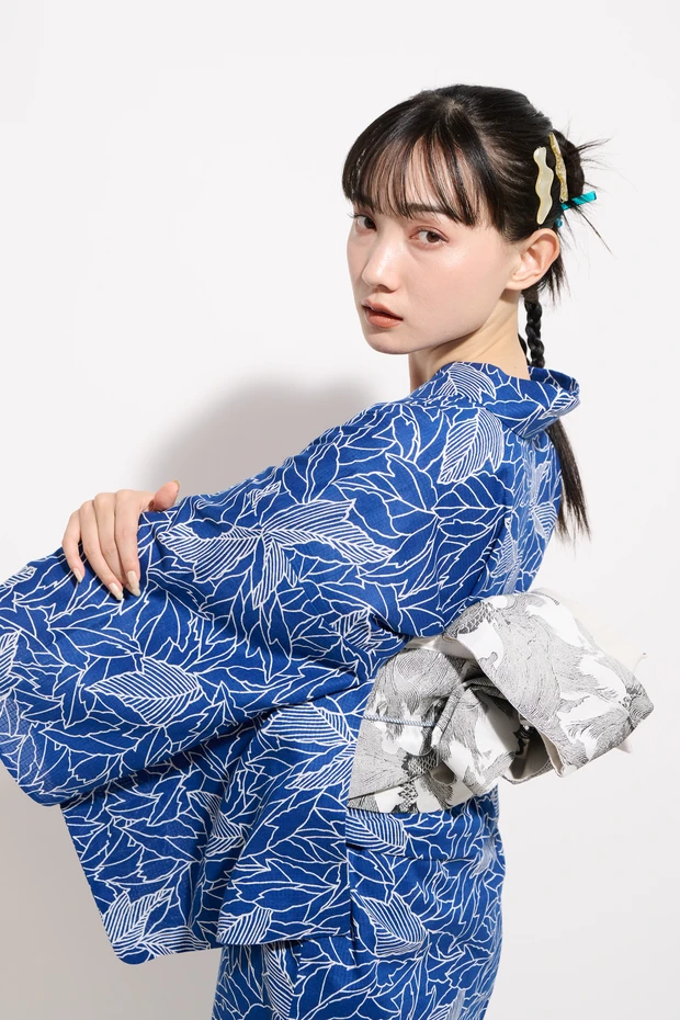 浴衣ヘアアレンジ ロング 編みおろし
