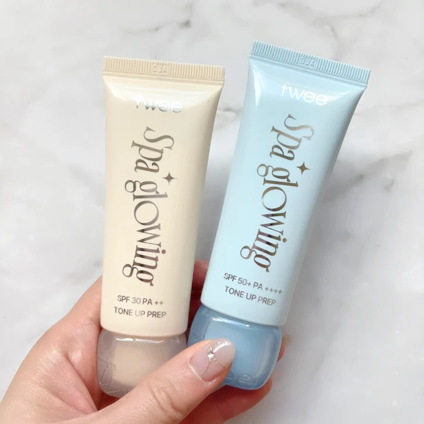 スパグロウUVトーンアップベース全2種を比較