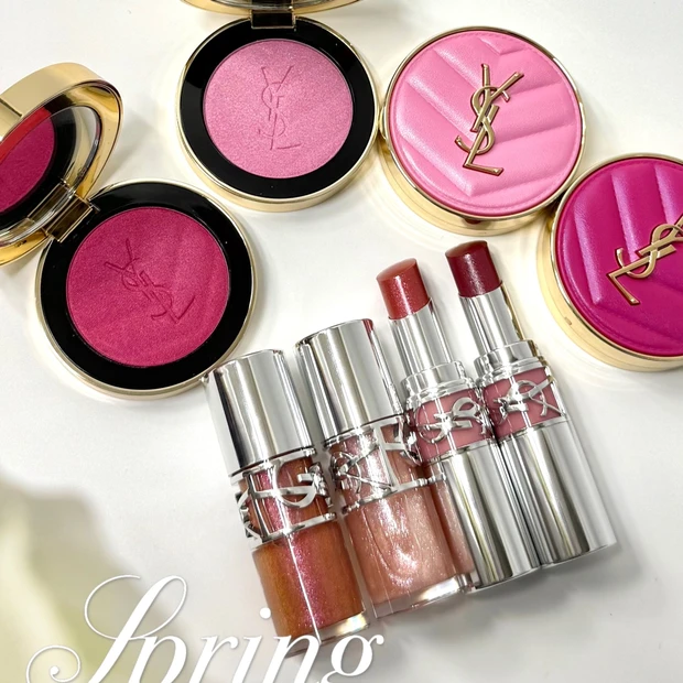 【春コスメ2026】YSLの春新色を全色スウォッチ！ 人気リップやチークにキャンディーのようなラメシェードが登場