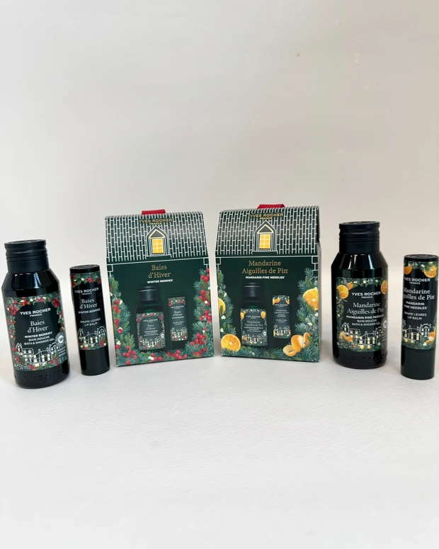 イヴ・ロシェ ウィンター・ベリー リップ＆ボディキット、イヴ・ロシェ マンダリン＆パインニードル リップ＆ボディキット