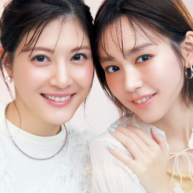佐藤ありさ×桐谷美玲、仲良しコンビが魅せる春の美女メイク。注目コスメで新…