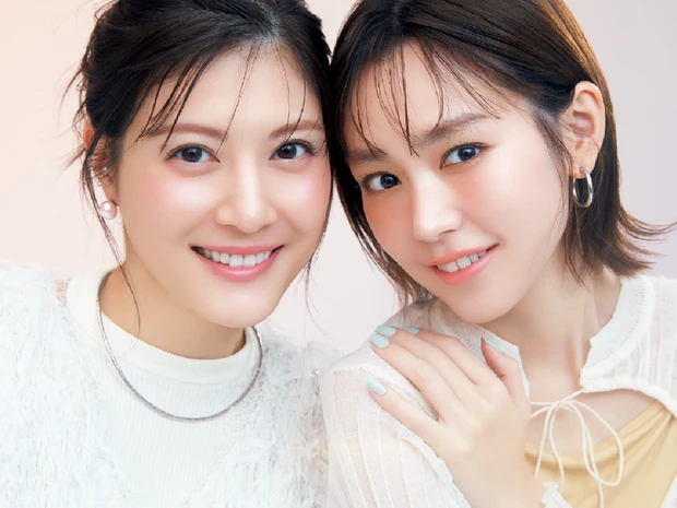 佐藤ありさ×桐谷美玲、仲良しコンビが魅せる春の美女メイク。注目コスメで新しい顔に変身！