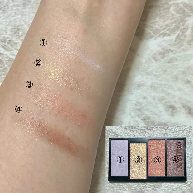 〈ブルベが選ぶ〉ハイライトにもなる！透明感爆上げの万能アイシャドウ【KANEBO カラードシャドウ01 Sentimental Wave】_2