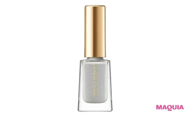 最新！ 有村架純さんのメイクを徹底解剖_使用コスメ&メイクHOW TO_ネイル_コフレドール　カラーエナメルネイル SV-18 ￥990（編集部調べ）／カネボウ化粧品