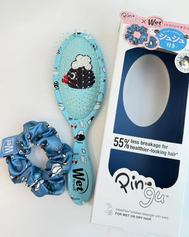 ウェットブラシ ピングー オリジナルディタングラー シュシュ付き