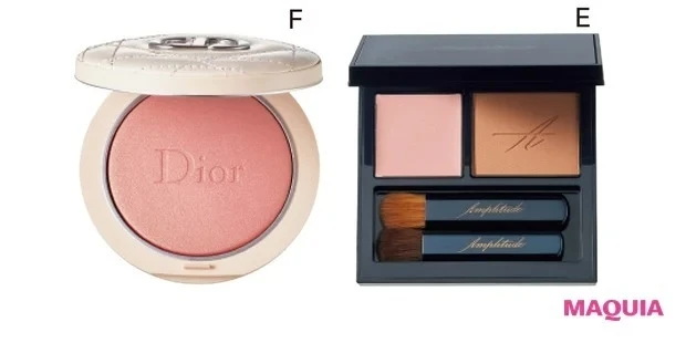 【オレンジメイク】オレンジアイライナーでフレッシュな表情に_チーク、アイシャドウ