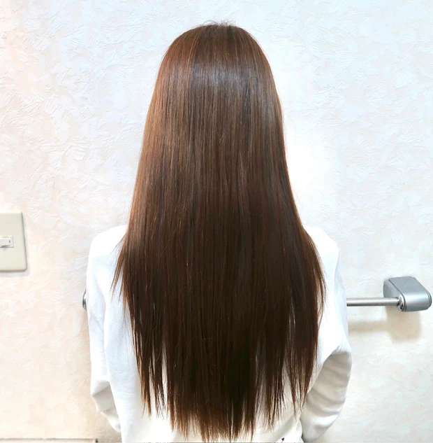 MUCOTA AIRE アデューラ アイレ10 ベール フォーストレートを乾かした後の髪