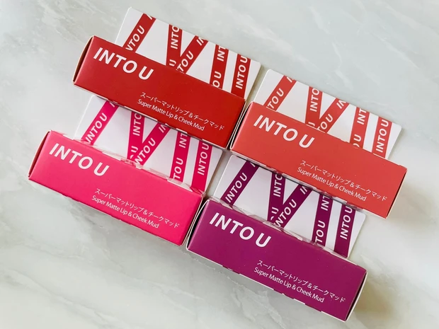 大人気中国コスメ！【INTO U】の泥リップ、スーパーマットリップ＆チークマッドに新色4色が追加！早速全色レビューしてみました♡_6_2