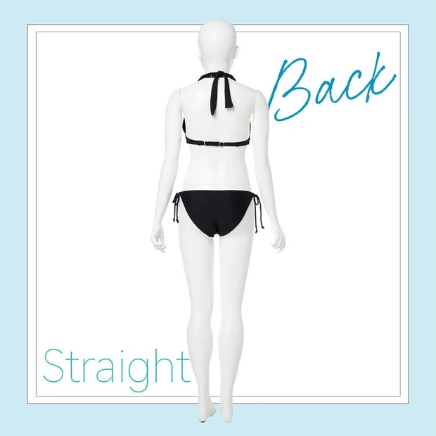 骨格ストレートタイプにおすすめの水着 2.大人なホルターネック バック