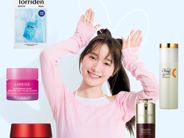 【守屋麗奈さんの夜スキンケア9選】化粧水も美容液も2本使い。愛用コスメ全部見せ 