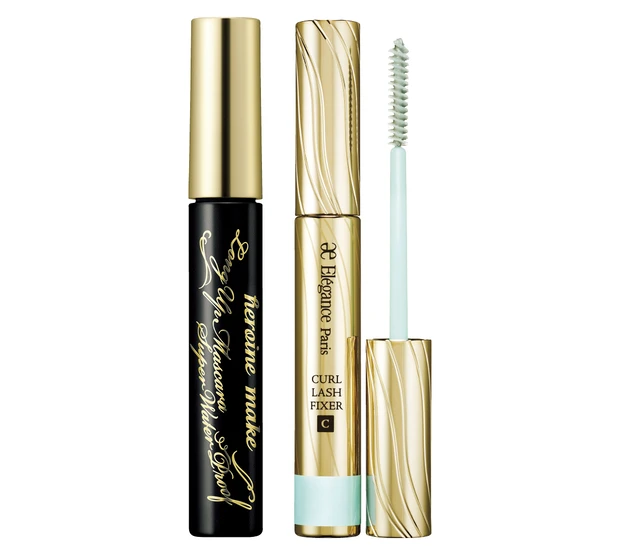 エレガンス カールラッシュ フィクサー、ヒロインメイク ロングUPマスカラ スーパーWP 01