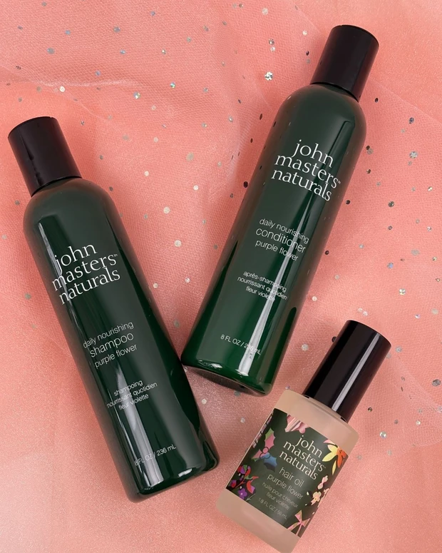 ジョンマスターオーガニック C&Vシャンプー パープルフラワー、ジョンマスターオーガニック C&Vコンディショナー パープルフラワー、ジョンマスターオーガニック C&Vヘアオイル パープルフラワー