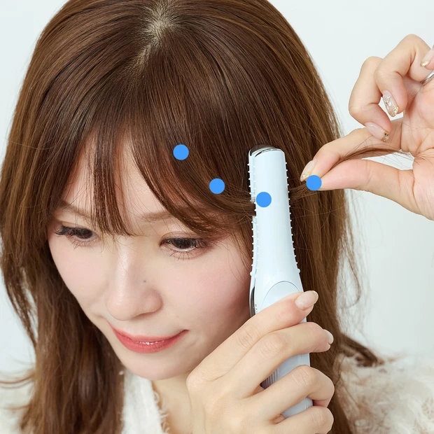 前髪割れ 直し方 refa リファ ミニアイロン ミニコテ 点置き サイドバング