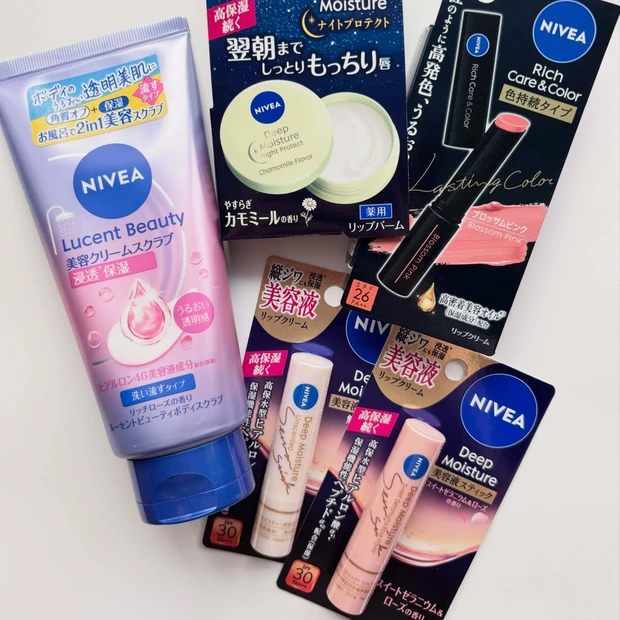 【ニベア】美容液リップクリーム&ボディスクラブが新登場! 大人気の色付きリップの新色もスウォッチ