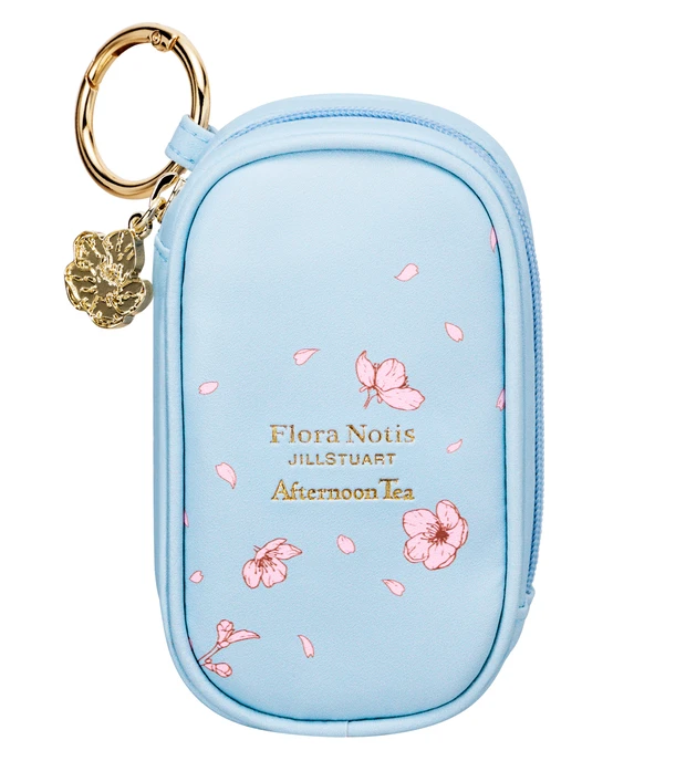 桜コスメ 2026 フローラノーティス ジルスチュアート　アフタヌーンティー　コラボ　桜　紅茶　香り メイクポーチ チャーム