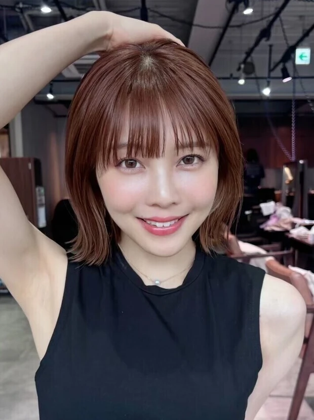 ヘアカタログ ボブ ボブヘア 前髪あり スタイリング