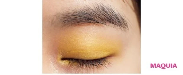 ザ アイシャドウ マット 022Mを使ったイエローメイク_2