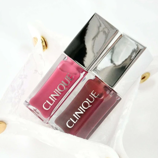 クリニーク「ポップ リップ ＆ チーク オイル」の新色をスウォッチ！ フルーツ飴のようなぷっくり感を演出