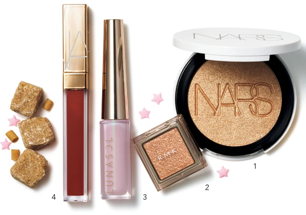 シナモン色とラメ×シアーでつくるシナモンシュガーメイク