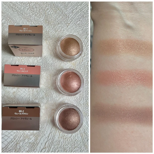 【まだ間に合う限定コスメ！①】
まるでデパコスクオリティ！Viseeの限定クリームアイシャドウは透け発色と繊細ラメで時短メイクのパートナー♡
_3