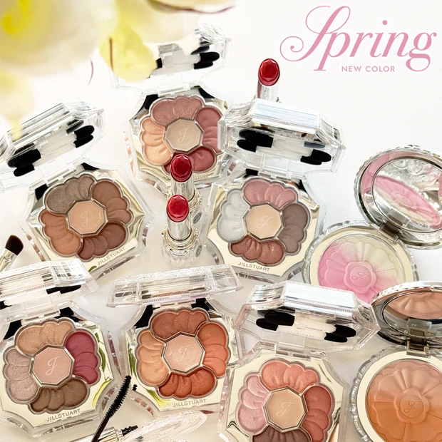 【春コスメ2026】ジルスチュアートのスプリングコレクションを早くもスウォッチ！ 新作アイカラーパレットに注目