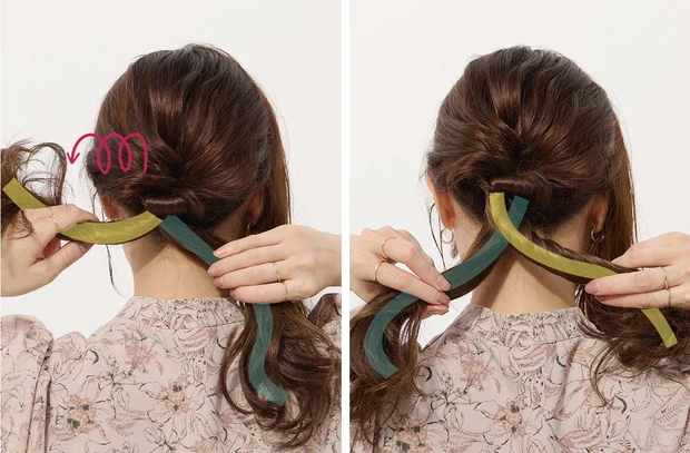 【セルフヘアアレンジ】動画で学ぶ! くるりんぱ、ロープ編み、Uピンの留め方、編み込みの正しいやり方とコツを人気美容師AYAMARさんが解説_10