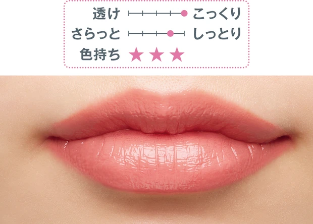 秋の新作リップ JILL STUART リップラッカー ブルーミングガーランド 03 スウォッチ