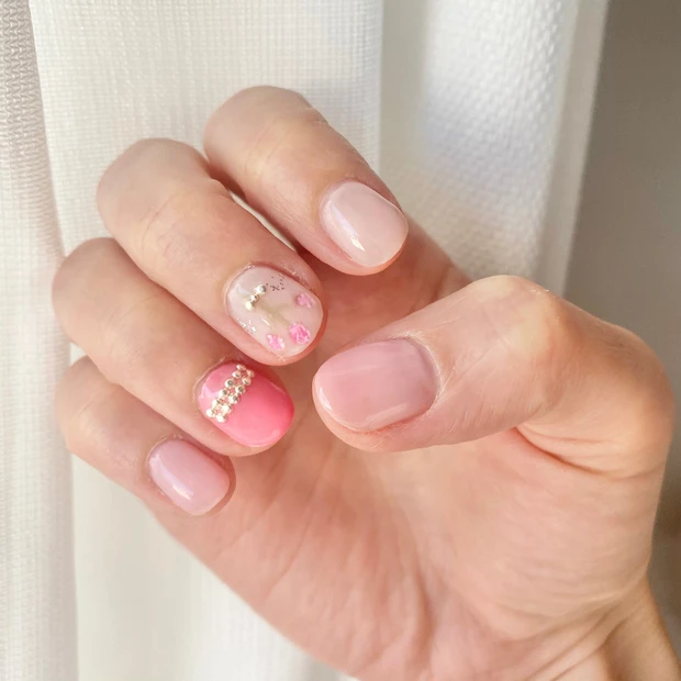 手元から明るく可愛く!ピンクネイルでモチベーションを上げよう。【ジェルネイル】_2_1