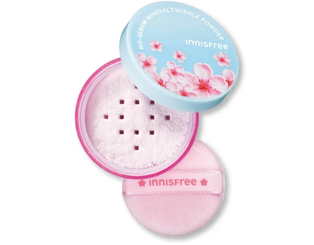 2026年春夏新作のおすすめパウダー プチプラ イニスフリー ノーセバム ミネラル トゥインクルパウダー チェリーブロッサム