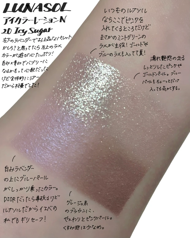 LUNASOL アイカラーレーションN 20 スウォッチ