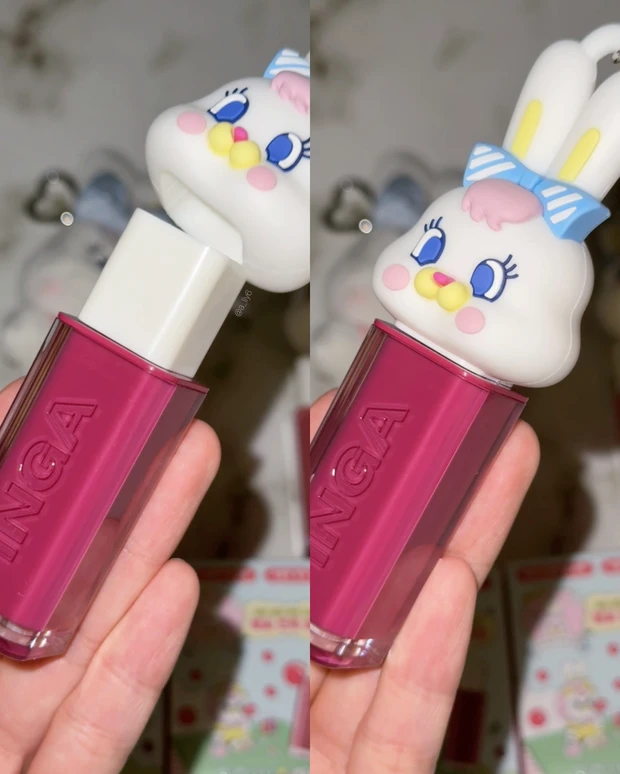 INGA インガ MOMOREI モモレイ コラボ コスメ 韓国 Qoo10 キーリング 可愛い うさぎ リップ ティント ブルベ