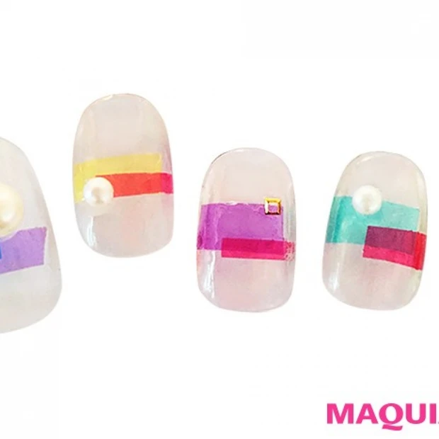 なんて涼しげ！あか抜け「クリアネイル」でラストサマーはロマンティックに♡