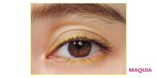 夏メイクにおすすめ「イエローメイク」_<アイメイク> ビビッドなイエローの囲み目に_HOW TO MAKEUP