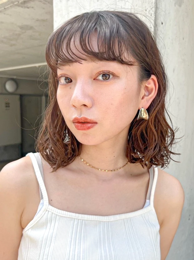 ボブ ミニボブ ヘア 髪型 ヘアスタイル 大人 前髪あり