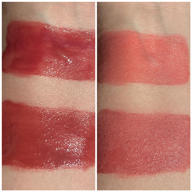 【バズリップから気になる新色】Ririmew リリミュウ センシュアルフィックスティント06 ミューテッドシアーティント02 ピンク系の2色を比較スウォッチ♡_3