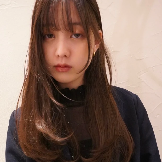 【ワンカールロング】レイヤー×サイドバングで小顔見え！ 大人可愛いロング…