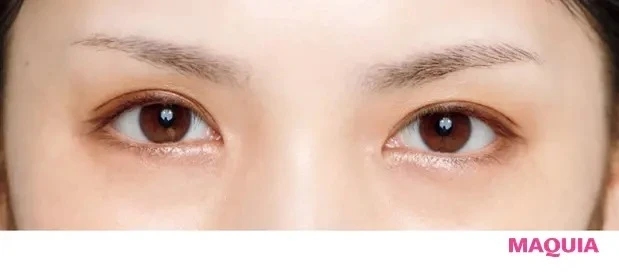 【道重さゆみさんの眉メイク】すっぴんの眉毛 アップ