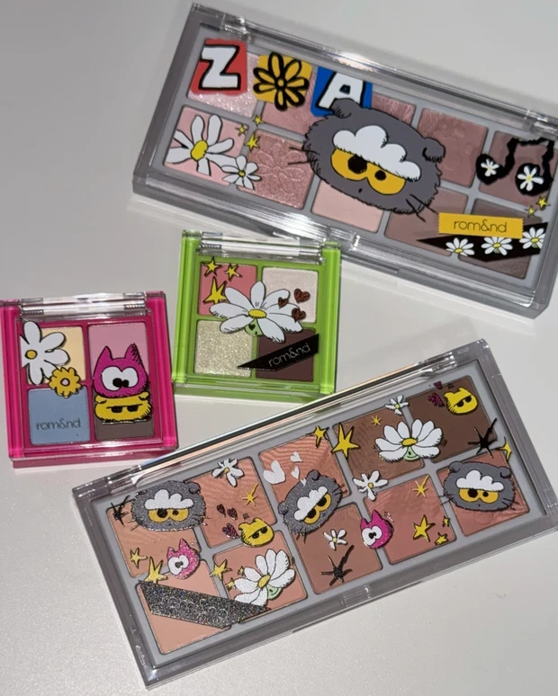 ロムアンド romand GD GDRAGON コラボ 限定 コスメ 韓国 ZO&FRIENDS アイシャドウ 比較 Qoo10