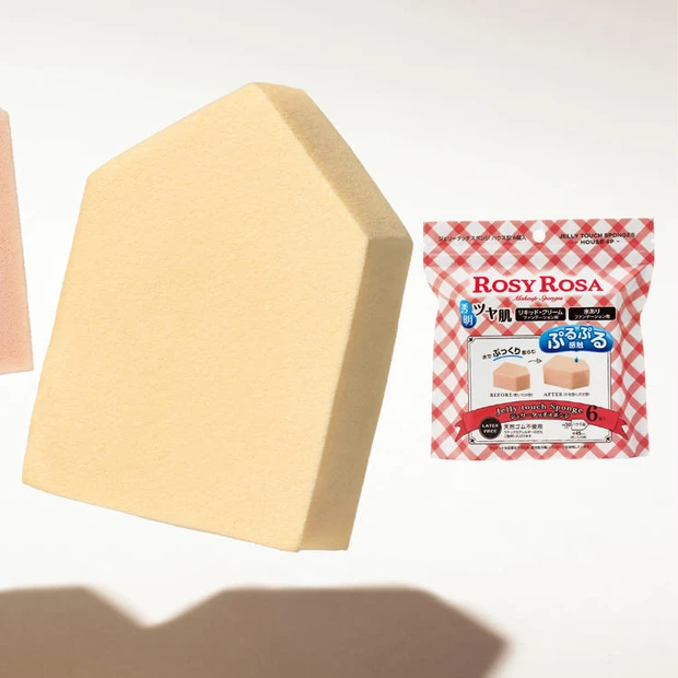 【ロージーローザ スポンジ】ジェリータッチスポンジ ハウス型 6P