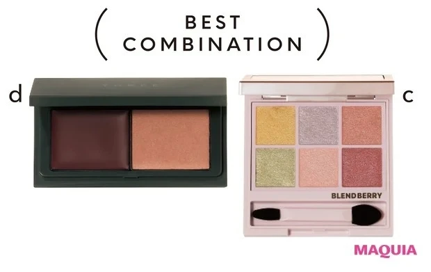 【大人のピンクメイク】唇中央にイエローをのせてなじみUP_おすすめのアイシャドウ