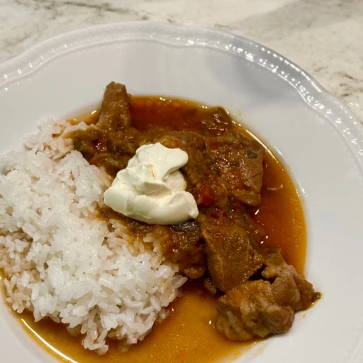 豚肉のトマト醤油シチュー　長谷川あかりさんレシピ