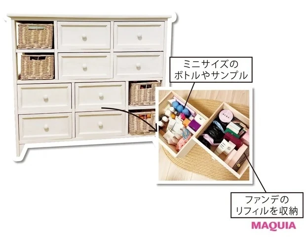 ストックはチェストに、よく使うものは見える収納に_1