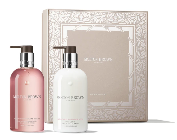 モルトンブラウンクリスマスコフレ2025 デリシャス ルバーブ＆ローズ ハンドケア コレクション 300ml×2